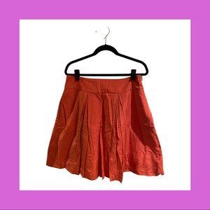 Banana Republic Orange Cotton/Silk A-line Skirt